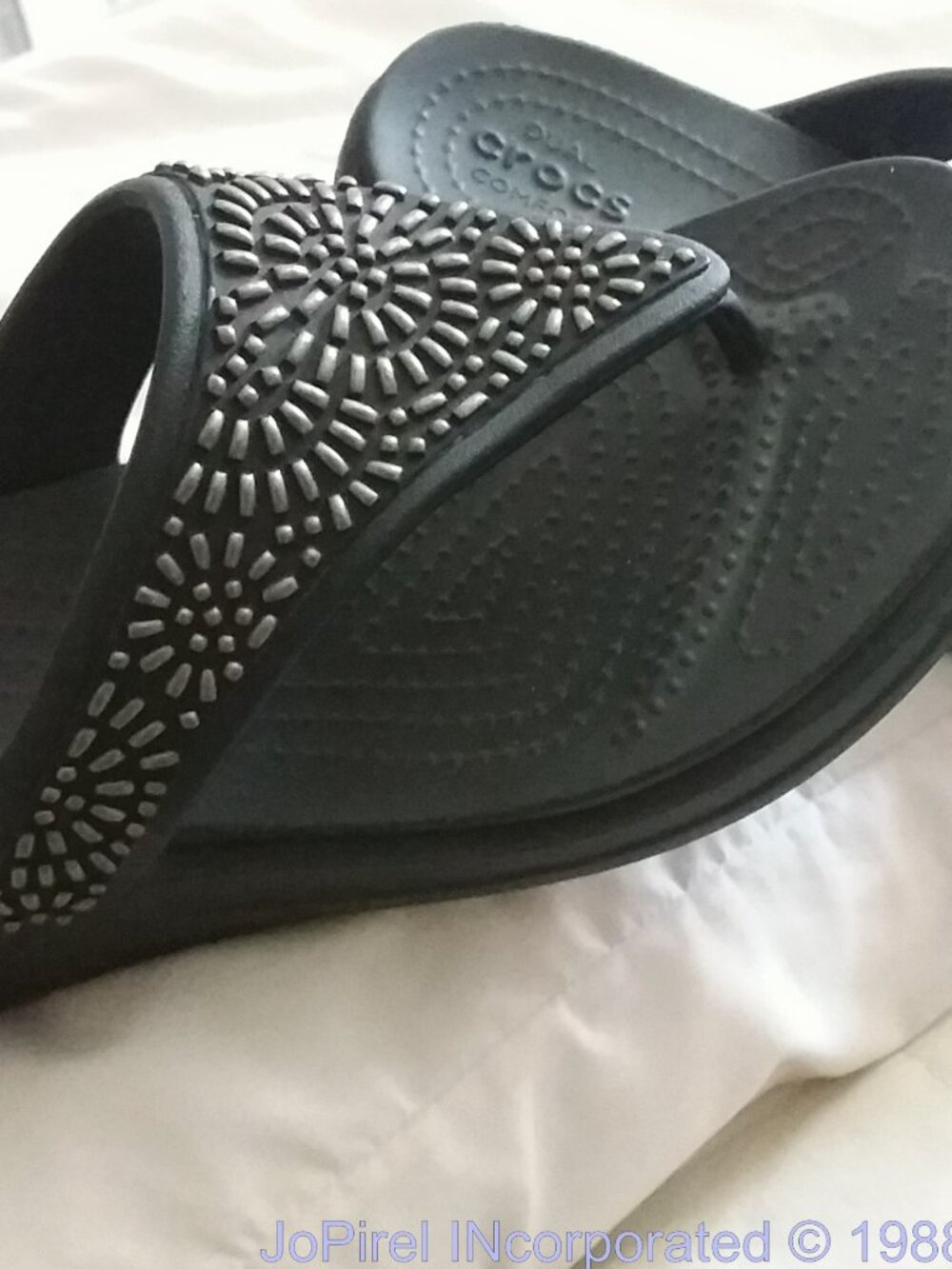 Crocs Grecian Style Slides Sandal Black  7W rare no box